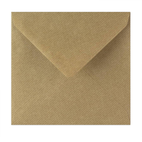 Ribbed Kraft Envelope 155x155 mm