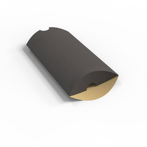 Corrugated Pillow Boxes Black 162 x 114 mm (C6)