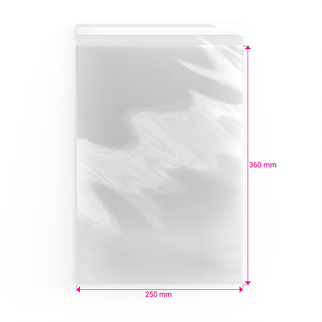 Cello Bags (Non-Header) Clear 360 x 250 mm