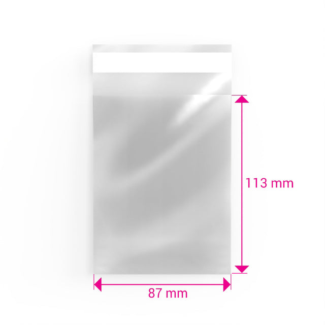 Cello Bags (Non-Header) Clear 113 x 87 mm