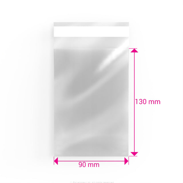 Cello Bags (Non-Header) Clear 130 x 90 mm
