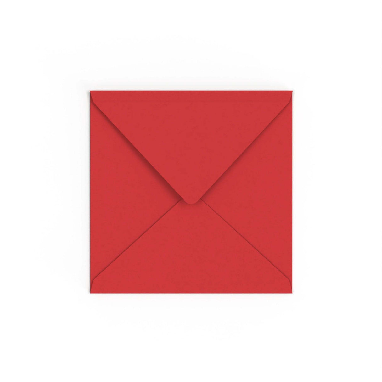 Cherry Red British Made Gummed V-Flap Envelope (155 x 155mm)