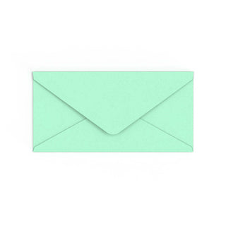 DL Jade Green British Made Gummed V-Flap Envelope (110 x 220mm)