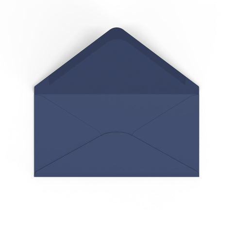 DL Navy Blue British Made Gummed V-Flap Envelope (110 x 220mm)