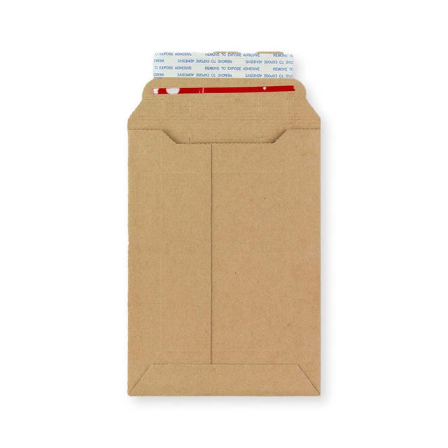 Manila Brown Peel & Seal Rigid Board Mailers Envelope (185 x 125mm)