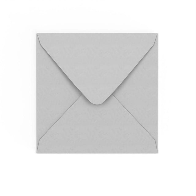 Pale Grey Gummed V-Flap Envelope (155 x 155mm)