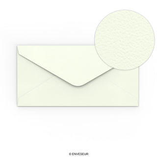 Milk White Hammered paper envelopes