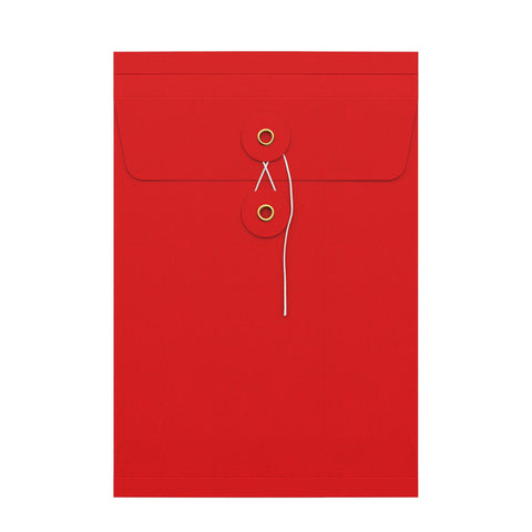 String & Washer Gusset Envelopes Red 229 x 162 x 25 mm (C5)