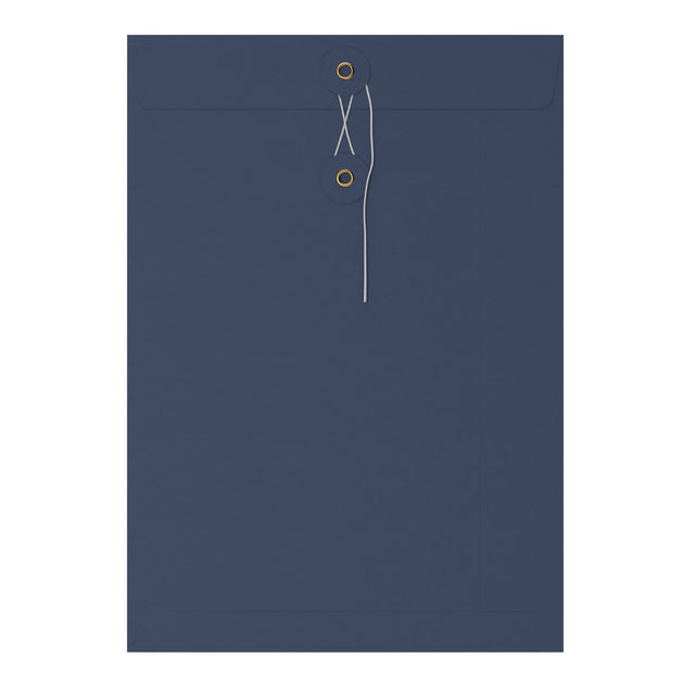 Coloured envelopes with string and washer closure Navy Blue 324 x 229 mm (C4)