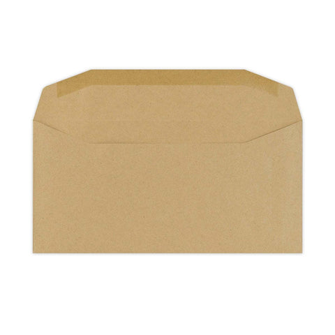 DL Manila Brown Gummed Business Envelope (110 x 220mm)