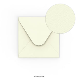 110x110 mm Ivory Hammer Square Gumed Plain 120gsm Diamond Flap