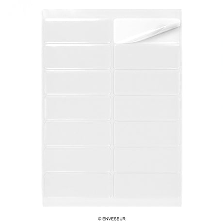 Rectangular adhesive labels