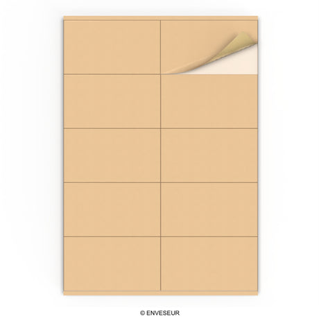 Rectangular adhesive labels