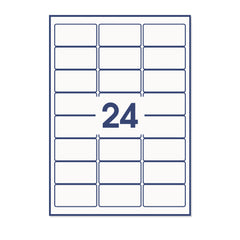 Rectangle Adhesive Labels Diamond White 64 x 34 mm (24 labels)