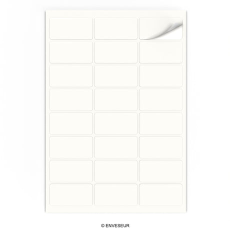 Rectangular adhesive labels