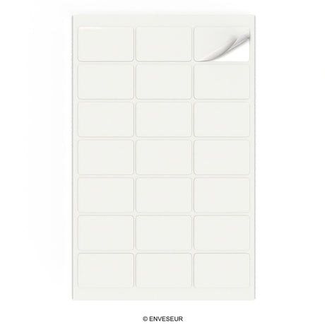 Rectangular adhesive labels