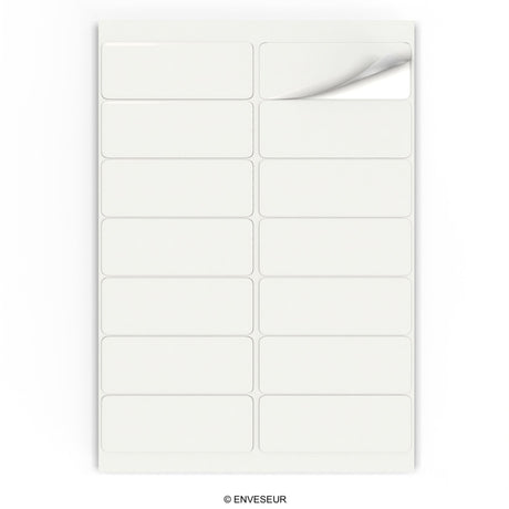 Rectangular adhesive labels