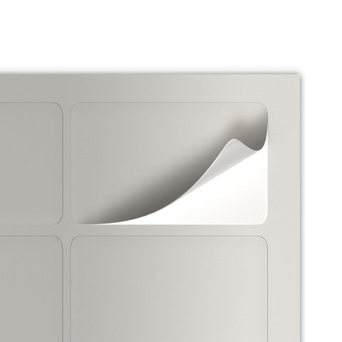 Rectangle Adhesive Labels Silver 36 x 22 mm (55 labels)
