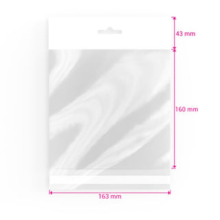 Cello Bags (With Header) Clear 160 x 163 mm