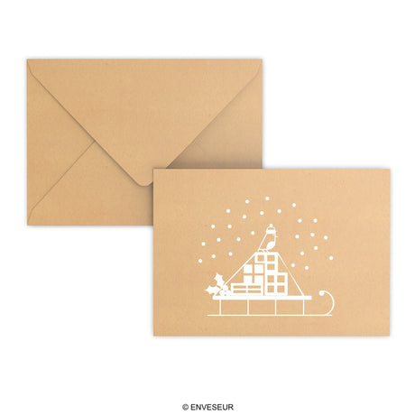 Christmas envelope Snow sled