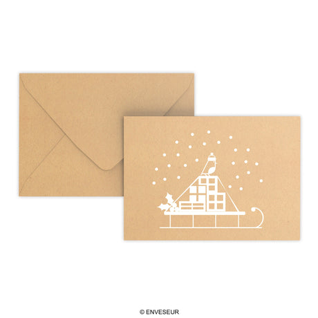 Christmas envelope Snow sled
