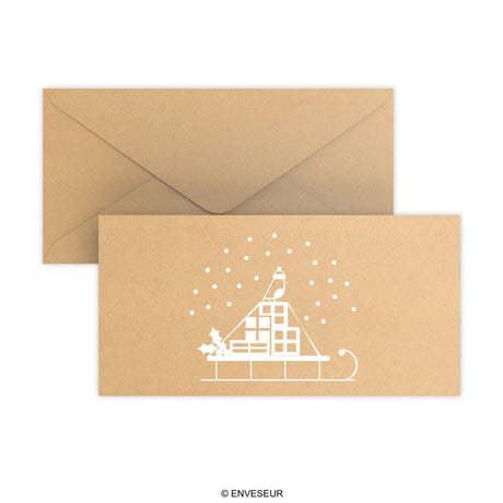 Christmas envelope Snow sled