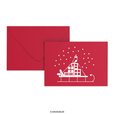 Christmas envelope Snow sled
