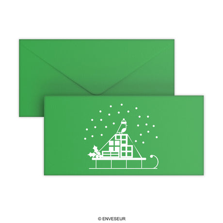 Christmas envelope Snow sled