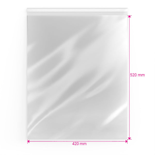 Cello Bags (Non-Header) Clear 520 x 420 mm