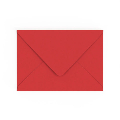 C5 Cherry Red British Made Gummed V-Flap Envelope (162 x 229mm)
