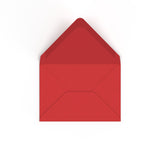 C6 Cherry Red British Made Gummed V-Flap Envelope (114 x 162mm)