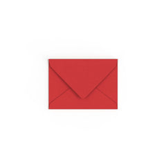 C7 Cherry Red British Made Gummed V-Flap Envelope (82 x 113mm)