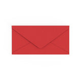 DL Cherry Red British Made Gummed V-Flap Envelope (110 x 220mm)