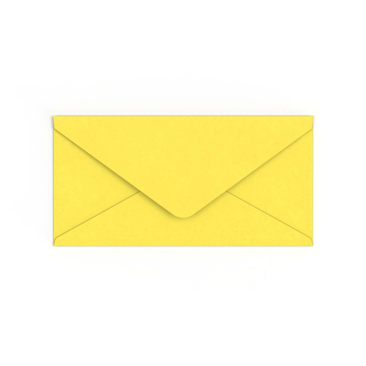 DL Sunflower Yellow British Made Gummed V-Flap Envelope (110 x 220mm)