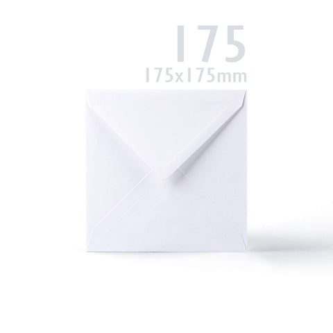 White Smooth Cards & Envelopes Pack White 175x175 mm + 170x170 mm