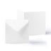 Hammered Cards & Envelopes Pack White 130x130 mm + 125x125 mm