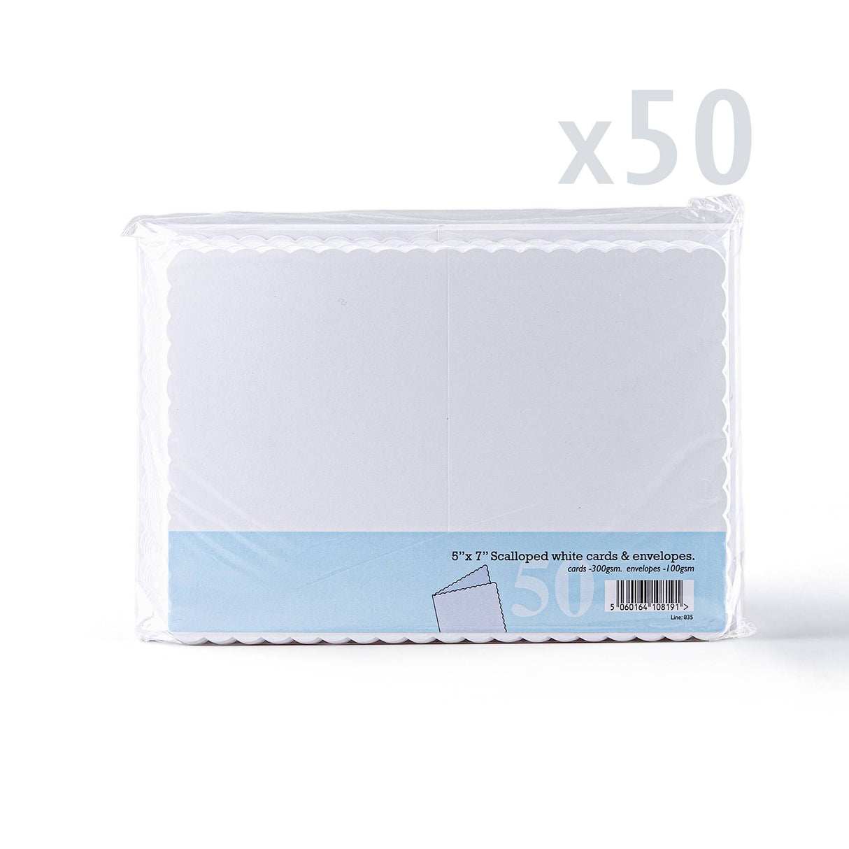 White Scalloped Cards & Envelopes Pack