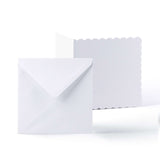 White Scalloped Cards & Envelopes Pack