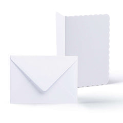 White Scalloped Cards & Envelopes Pack