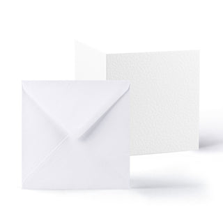 Hammered Cards & Envelopes Pack White 157 x 310 x 28 mm
