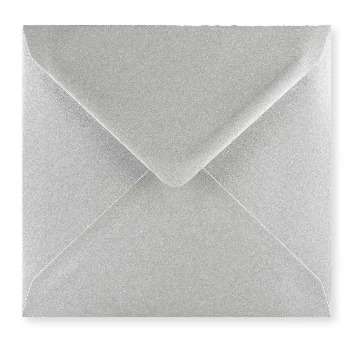 Metallic Silver Gummed V-Flap Greeting Card Envelope (155 x 155mm)