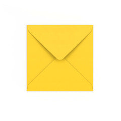 Mid Yellow Gummed V-Flap Envelope (140 x 140mm)