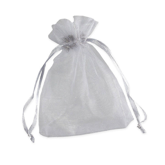 Organza Bags Grey 90 x 70 mm