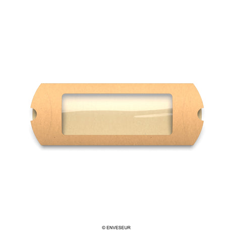 Window kraft pillow boxes