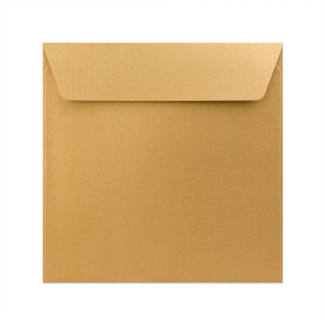 Pearlescent Envelopes Gold 155 x 155 mm Peel and Seal