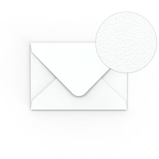 White Envelope Hammered Texture 65x94 mm