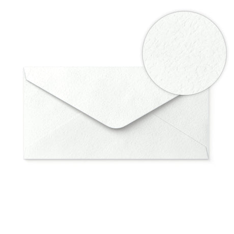 White Envelope Hammered Texture 110x220 mm (DL)