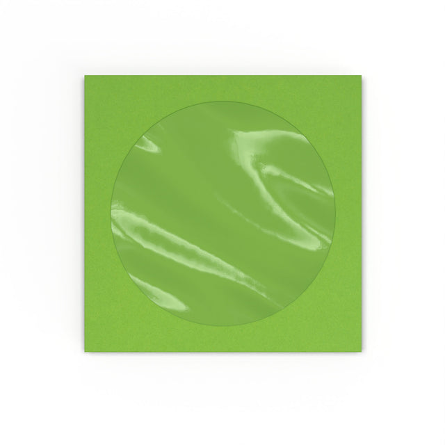CD Window Envelopes Green 85 x 85 mm