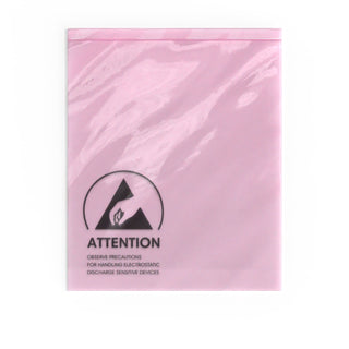 Pink Anti-Static ESD Grip Seal Bags 254 x 305 mm