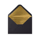 Paper Lined Envelopes Black + Gold Foil 114 x 162 mm (C6)